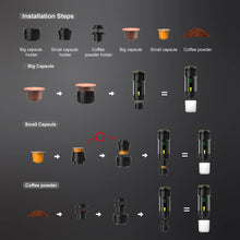 Load image into Gallery viewer, Wireless Electric Portable Espresso Coffee Machine for Car &amp; Home Camping Coffee Maker 3-in-1 Capsule Powder Travel Coffee Maker - Weathered Cocktail
